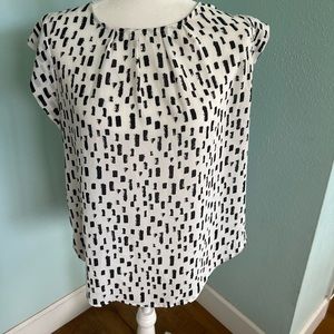 Alice Blue large black + white blouse